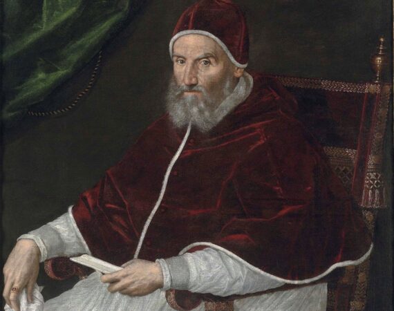 Papież Grzegorz XIII - reprodukcja foto portretu Lavinii Fontany