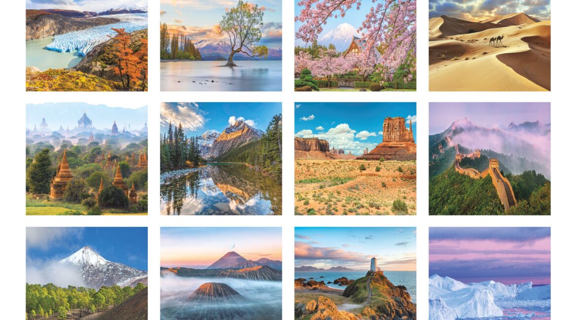 Kalendarz Podróże po Kontynentach - zdjęcia na każdy miesiąc